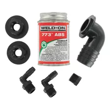 Valterra Rk907 Espino 90 ° Codo Abs Tank Fill Kit Con Cemen