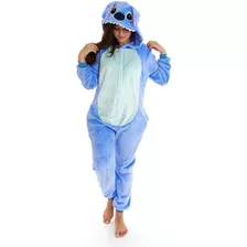 Pijama Kigurumi Stitch Macio - Original Adulto Infantil 