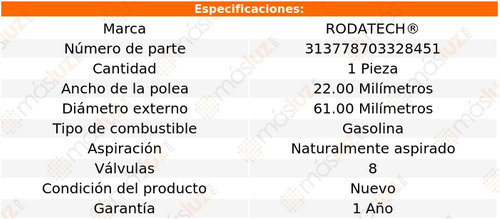 (1) Polea Tensora Distribucin Saveiro 1.6l 4 Cil 10/20 Foto 5