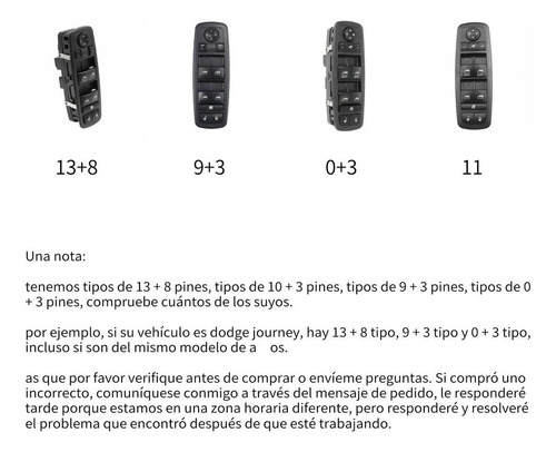 Interruptor De Ventana Para Chrysler Dodge Journey Ram 56046 Foto 3