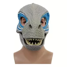 Mascara De Velociraptor Dinosaurio Azul Latex