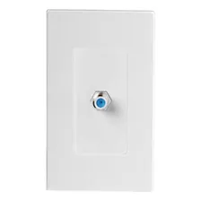 Placa Con Conector Jack Coaxial Color Blanco Decora Leviton