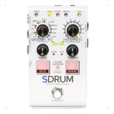 Pedal De Efeito Guitarra Baixo C/ Fonte Digitech Sdrum V04 Cor Branco