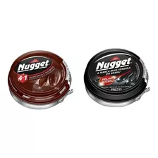 Kit Pasta Nugget Preto E Marrom Lata 36g