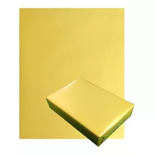 Papel De Presente Bobina Couche 40cmx100m - Dourado