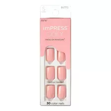 Uñas Press On - Kiss Impress Color Dolce Pink