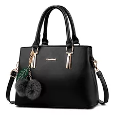 Bolsa Feminina Grande Tote Transversal Sacola Pompom Alça