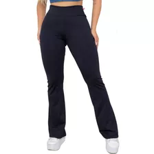 Calça Legging Flare Feminina Grossa Cós Alto Suplex Grossa