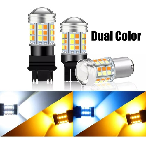 Dos Focos Led 1034 7443 1157 3157 T20 Dual Color Direccional Foto 2