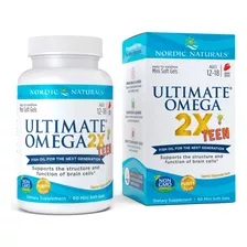 Nordic Naturals Ultimate Omega 2x Teen, Fresa - 60 Mini Gele