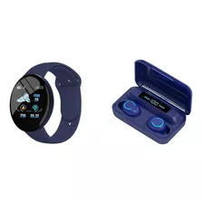 Reloj Inteligente Smart D18 Regalo + Audífonos Base Carga F9