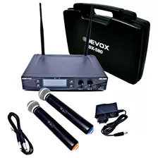 Microfone Profissional Devox Dx-580 S Fio Duplo Uhf Karaokê