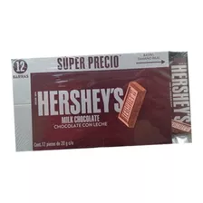 Hersheys Chocolate Con Leche Barra 12 Pz De 20g C/u