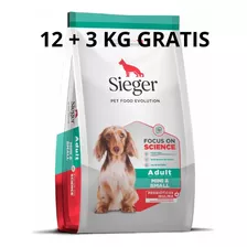 Alimento Sieger Super Premium Mordida Pequeña Para Perro Adulto De Raza Pequeña Sabor Mix En Bolsa De 15 kg
