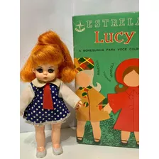 Boneca Lucy Antiga Da Estrela Cabelo Ruivo Cenoura Anos 70