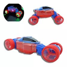 Carro Carrinho Luzes Efeito 3d Sonoro Sensor Bate-volta 27cm Cor Azul