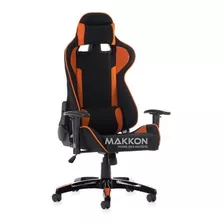 Cadeira Gamer Preta Com Laranja Mk-2040 - Makkon