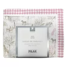 Juego Sábanas Pilar 200h 1 Plaza Algodón 100x200x30 Infantil