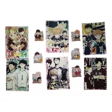 Haikyuu! 6 Posters + 17 Stickers +1 Credencial Anime Paquete
