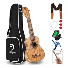 Ukelele De Caoba Soprano De 21 Pulgadas, Ukelele Acustico Pr