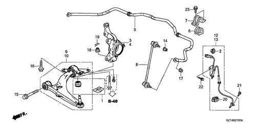 Sensor Abs Delantero Izq  Honda Fit 2009 2010 2011 2012 2013 Foto 5