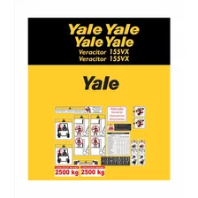 Jogo Etiqueta Adesivo Compatível Empilhadeira Yale 155vx