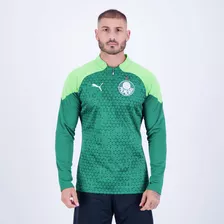 Blusão Puma Palmeiras Training Fleece Verde Escuro