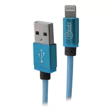 Cable Carga Sync Compatible Con iPhone Lightning Microlab Color Azul