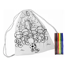 10 Mochilas Pinte Lave Futebol 20x30 Pronta Entrega