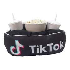 Almofada Com Bolso Porta Pipoca Balde + Copos Tiktok 2