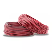 50 Metros Cabo Flat 2 Vias 22awg - Preto E Vermelho