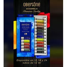 Set Acuarela Obertöne Premium Quality (12 Tubos De 12ml) 