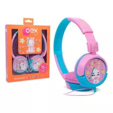 Fone De Ouvido Headphone Oex Hp304 Infantil Kids Unicórnios