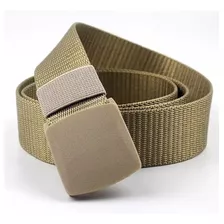 Cinturón Táctico Color Beige Chapa Plástica ,militar
