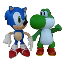 Sonic E Yoshi Collection Original - 2 Bonecos Grandes