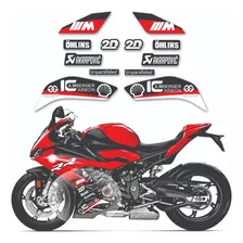 Kit Adesivos Marcas Bmw S1000rr 2019_2023 Moto Vermelha