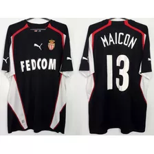 Camisa Futebol Monaco França Puma Fedcom #13 Maicon 2004