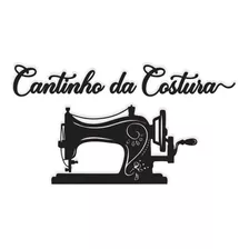 Cantinho Da Costura 54x29cm Lettering Aplique Em Mdf Parede