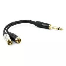 Cabo P10 Para 2 Rca Profissional Mono - 3 Mt