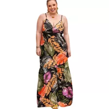 Vestido Feminino Longo Plus Size Roupas Femininas Envio 24hs