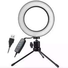 Ring Light Led De Mesa Com Tripé 6 Polegadas 26cm