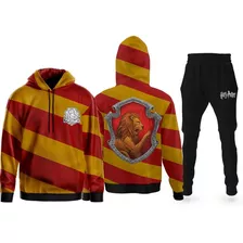 Conjunto Moletom Harry Potter Infantil Grifinoria Top Full