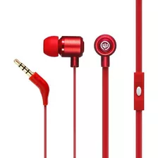 Audifonos Hd Wicked Panic In Ear Con Microfono Color Rojo Metalizado