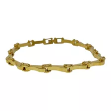 Pulseira Dourado Aço Inox Antialérgico Cirúrgico 