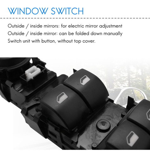 For Citroen C5 I, Ii, C8 Interruptor De Ventana (con Espejo Foto 3