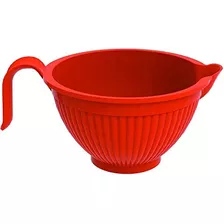 Nordic Ware Plastic Better Batter Bowl, 10 Tazas, Rojo