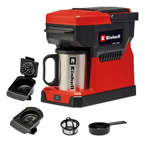Cafetera Inalambrica Filtro Capsula Einhell Te-cf 18 S/ Bat Color Rojo