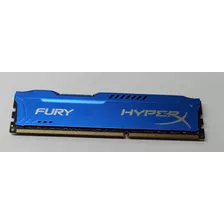 Memória Ram Hyperx Fury Ddr3 Color Azul 8gb 1600mhz Usada