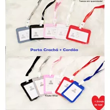 Suporte Porta Crachá Cartão Prático + Cordão Bilhete