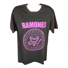 Remera Verde De R.a.m.o.n.s. Modelo Único, 42% Off 